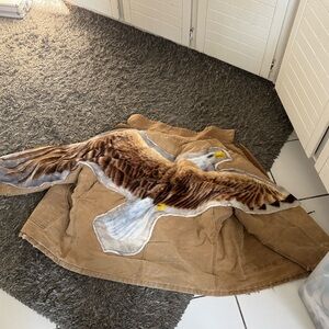 Vintage Carhartt Work Jacket customized bald eagle back